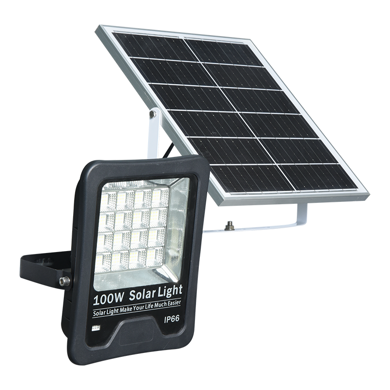 PY-SLFL20-100 W lítium-ion akkumulátoros napelemes világítás